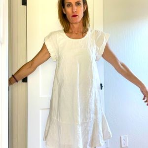 White Carlen Linen Joie Dress